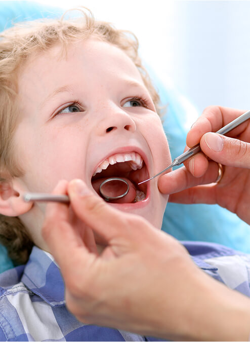boy at the dentist